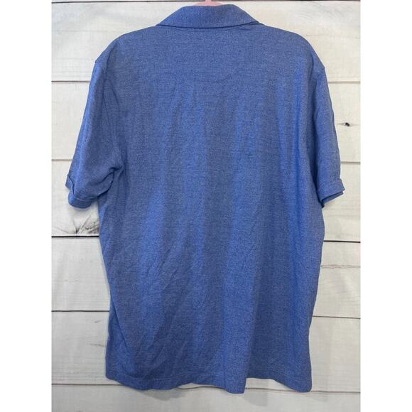 Daniel Cremieux Golf Sig. Collection Button Up Polo Size LG Blue - Picture 2 of 5